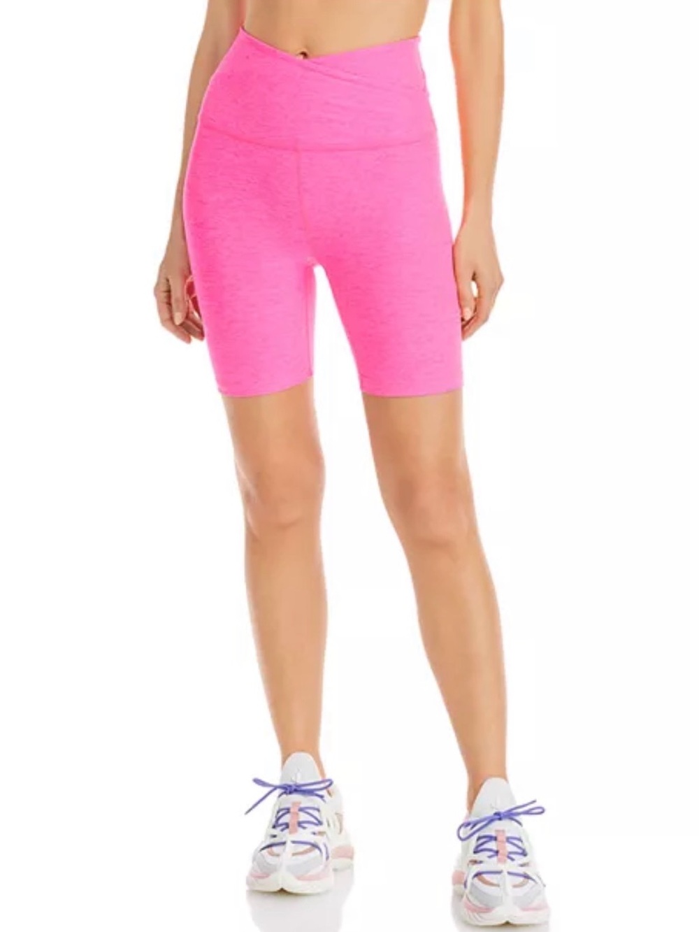 Beyond Yoga At Your Leisure Bike Shorts, Size S, Electric Pink